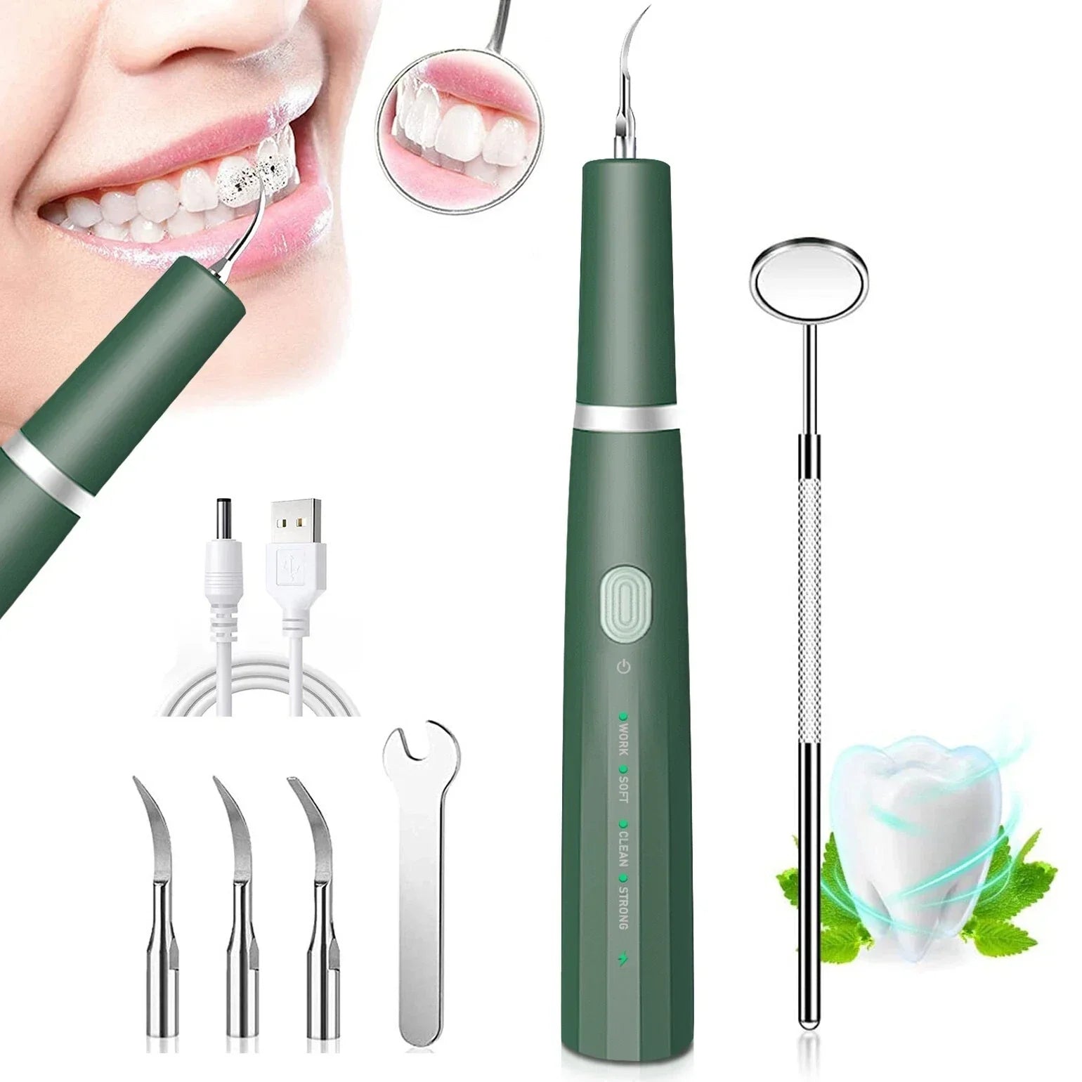 Tooth Cleaner Kit Dental Plaque Calculus Stain Remover Teeth Cleaning